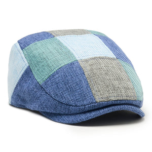 The Saltbox Boston Scally Cap - Blue Patchwork - featured image