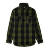Boston Scally The St. Patrick Long Sleeve Flannel - Army & Black - featured image