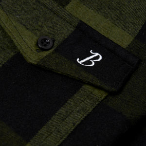 Boston Scally The St. Patrick Long Sleeve Flannel - Army & Black - alternate image 2