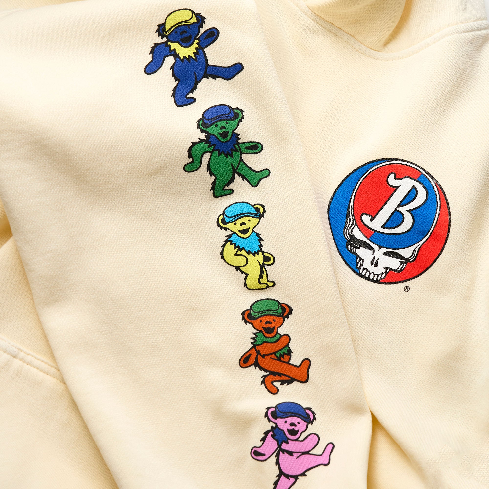 【激レア】GRATEFUL DEAD パーカー XL BOSTON, MA Boston Scally The Grateful Dead Dancing Bears Hoodie - Bone