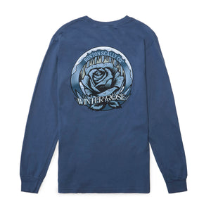 Boston Scally The Winter Rose Long Sleeve Tee T-Shirt - Midnight Navy - alternate image 2