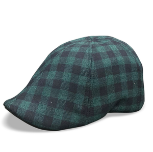 The Brogue Boston Scally Cap - Forest Green & Black Plaid - featured image
