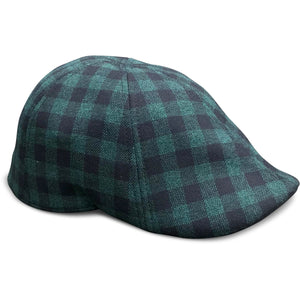 The Brogue Boston Scally Cap - Forest Green & Black Plaid - alternate image 4