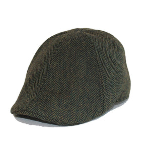 The Donnybrook Boston Scally Cap - Dark Olive Green Herringbone - alternate image 2