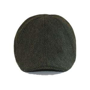The Donnybrook Boston Scally Cap - Dark Olive Green Herringbone - alternate image 3