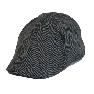The Donnybrook Boston Scally Cap - Grey Herringbone - featured image