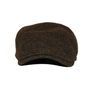 The Original Boston Scally Cap - Dark Olive Green Herringbone - alternate image 2