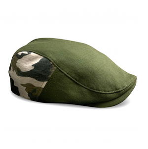 The Responder Single Panel Boston Scally Cap - Military Green & Camo - featured image