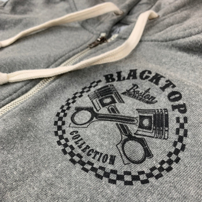 Boston Scally The Blacktop Zip-Up Hoodie - Vintage Grey - alternate image