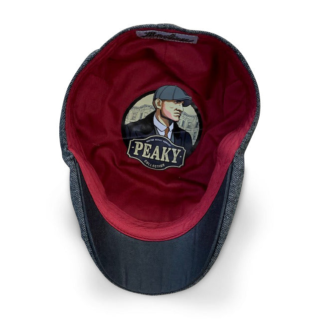 The Peaky Boston Scally Cap - Charcoal &amp;amp; Slate - alternate image