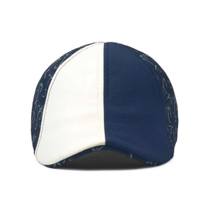 The Cape Codder Patchwork Boston Scally Cap - Marine Blue and White Sand - alternate image 4