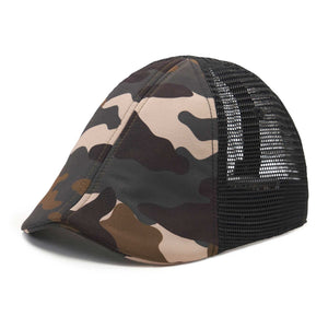 The Mesh Trucker Boston Scally Cap - Camo with Black - alternate image 4