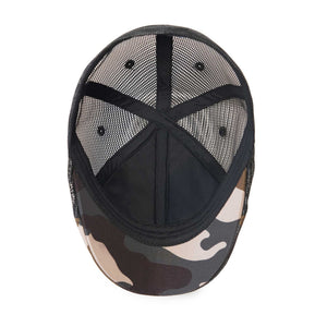 The Mesh Trucker Boston Scally Cap - Camo with Black - alternate image 3