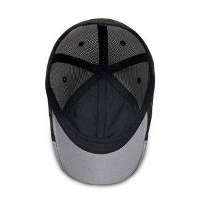 The Mesh Trucker Boston Scally Cap - Black with Grey - alternate image 3