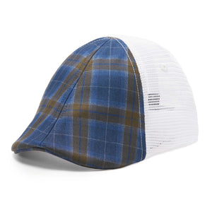The Mesh Trucker Boston Scally Cap - Plaid with White - alternate image 4