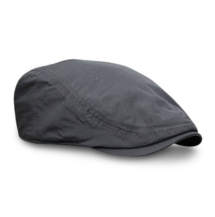 The Repel Single Panel Boston Scally Cap (Flat Cap) - Black