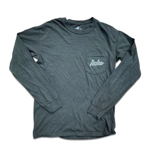 Boston Scally The Captain Long Sleeve Pocket Tee T-Shirt - Black Pearl - alternate image 2