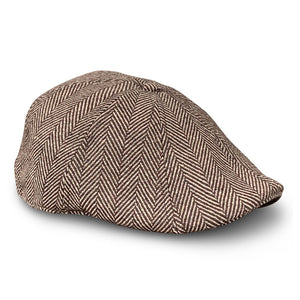 The Peaky Boston Scally Cap - Brown Herringbone - featured image