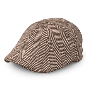 The Peaky Boston Scally Cap - Brown Herringbone - alternate image 3