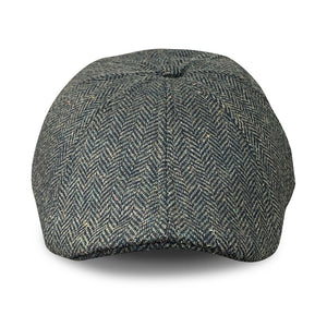 The Peaky Boston Scally Cap - Dark Olive Green Herringbone - alternate image 4