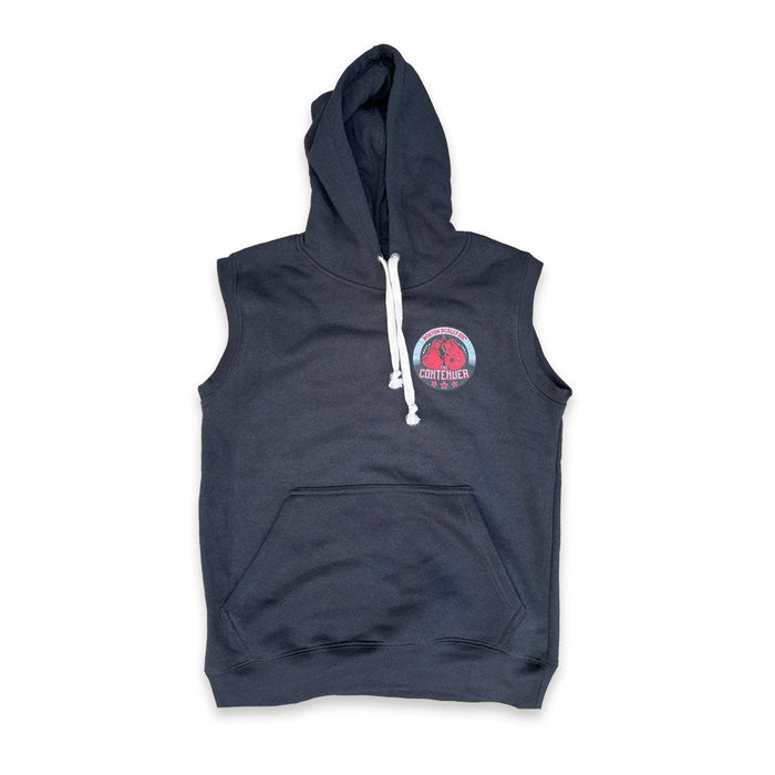 Boston Scally The Contender Sleeveless Hoodie - Black - featured image