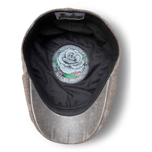 The Steel Rose Peaky Boston Scally Cap - Grey Plaid - alternate image 2
