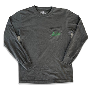 Boston Scally The Irish Rose Long Sleeve Pocket Tee T-Shirt - Vintage Black - featured image