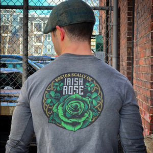 Boston Scally The Irish Rose Long Sleeve Pocket Tee T-Shirt - Vintage Black - alternate image 2
