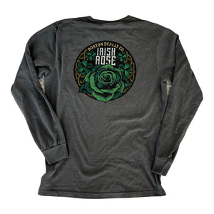 Boston Scally The Irish Rose Long Sleeve Pocket Tee T-Shirt - Vintage Black - alternate image 3