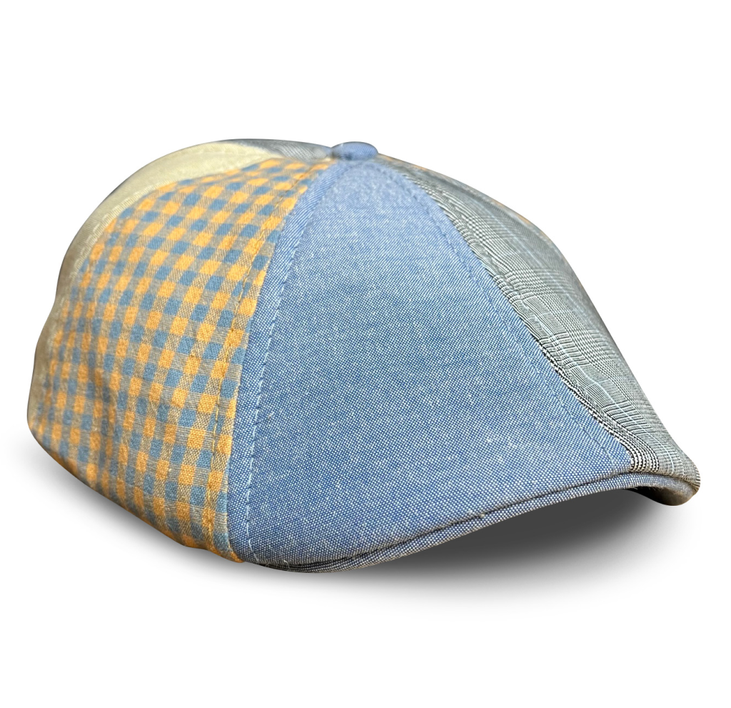 The Kraken Boston Scally Cap (Flat Cap) - Multi-Color Patchwork