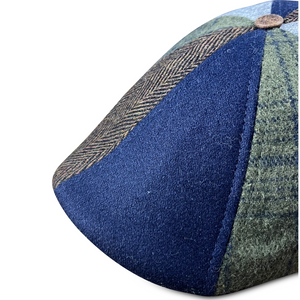 The Gridiron Boston Scally Cap - Blue Patchwork - alternate image 5