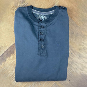 Boston Scally The Long Sleeve Henley - Dusk Navy - featured image