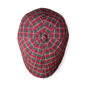 The Wonderland Boston Scally Cap - Red & Green Plaid - alternate image 5
