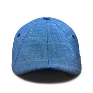 The 8-Panel Plaid Trainer Boston Scally Cap - Blue Plaid - alternate image 5