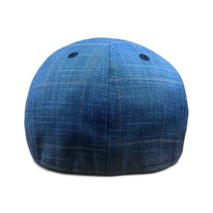 The 8-Panel Plaid Trainer Boston Scally Cap - Blue Plaid - alternate image 6