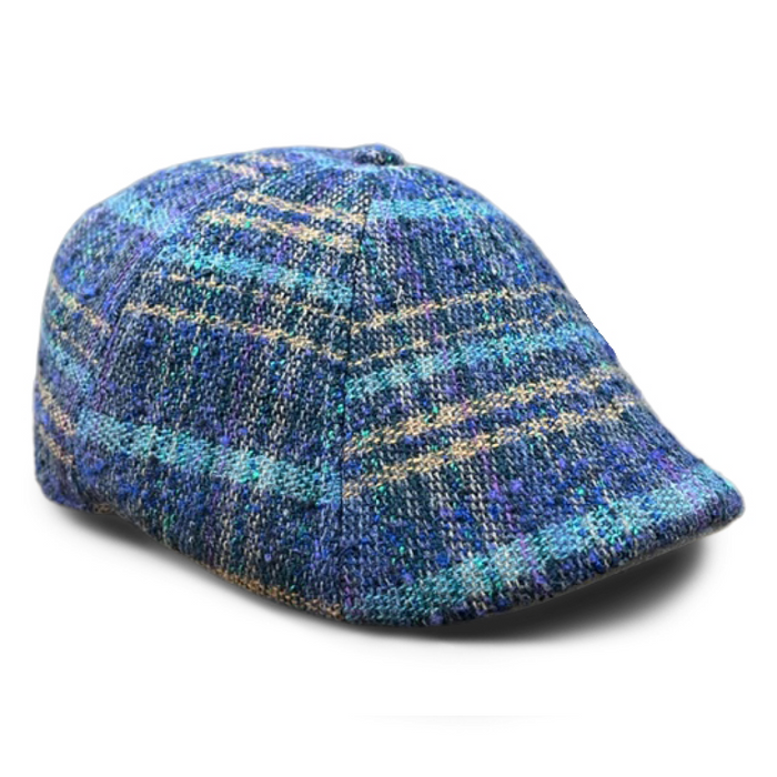 The Easter Rose Peaky Boston Scally Cap - Blue Plaid - featured image