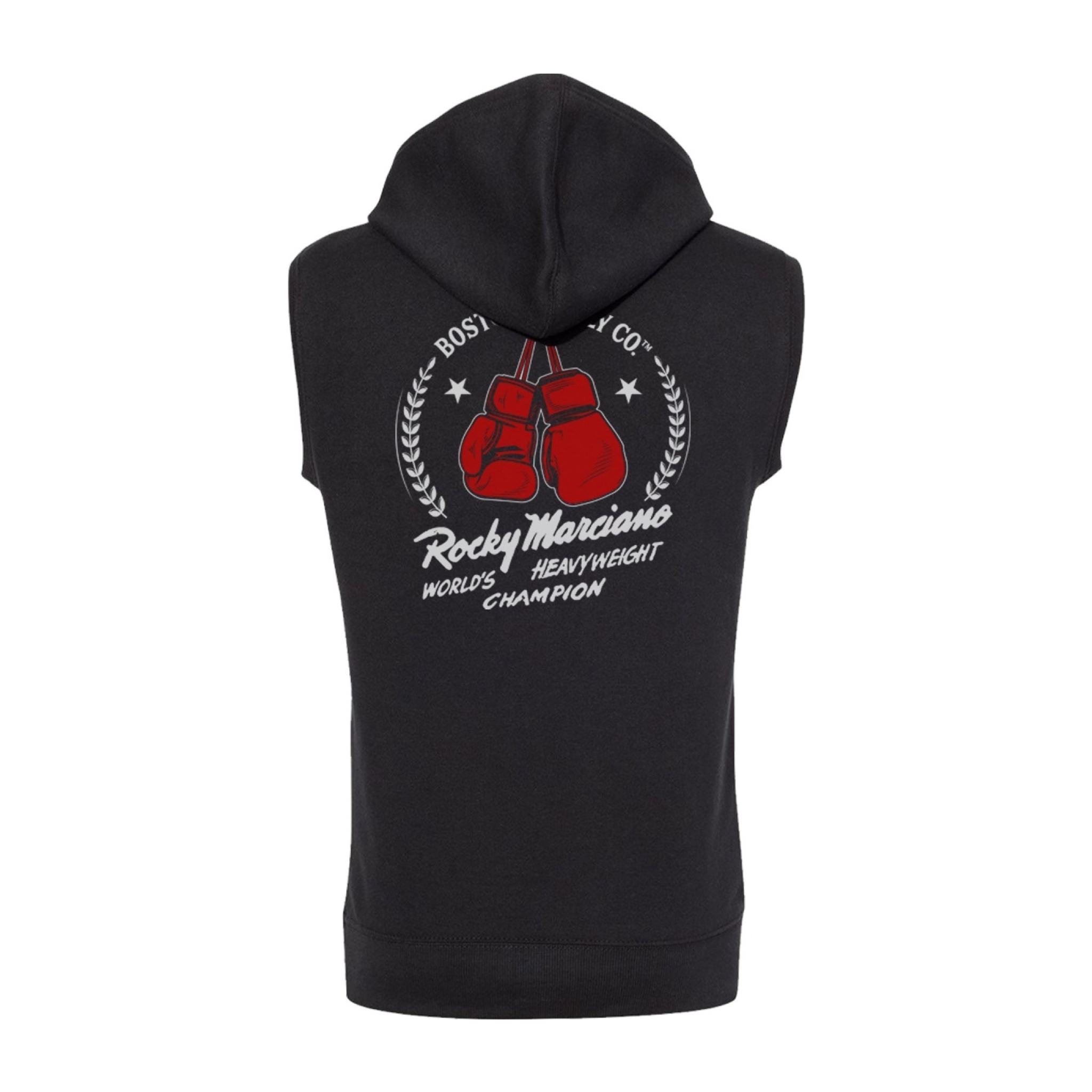Boston Scally The Rocky Marciano Sleeveless Hoodie Black