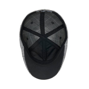 The Plaid Trainer Boston Scally Cap - Light Grey & Black - alternate image 2