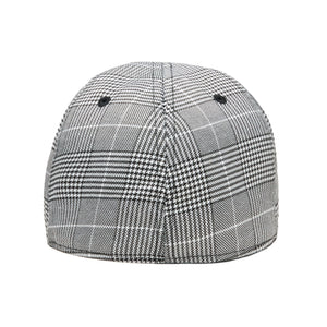 The Plaid Trainer Boston Scally Cap - Light Grey & Black - alternate image 5
