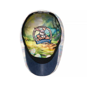 The Cottontail Boston Scally Cap - Light Blue & Lilac Plaid - alternate image 3