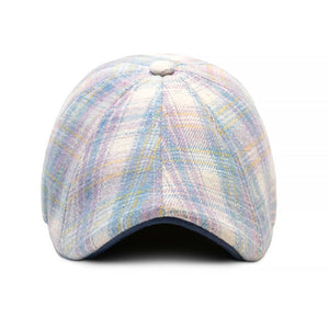 The Cottontail Boston Scally Cap - Light Blue & Lilac Plaid - alternate image 5
