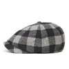 The Buffalo Insulated Baker Boy Boston Scally Cap - Black and Grey Plaid - alternate image 7