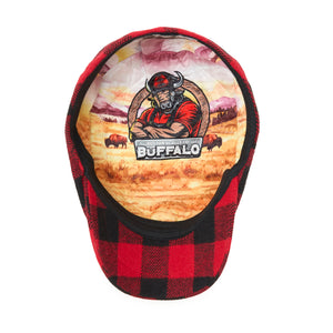 The Buffalo Insulated Baker Boy Boston Scally Cap - Red and Black Plaid - alternate image 3