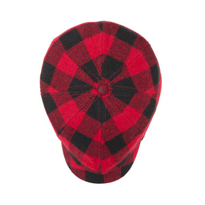 The Buffalo Insulated Baker Boy Boston Scally Cap - Red and Black Plaid - alternate image 7