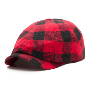 The Buffalo Insulated Baker Boy Boston Scally Cap - Red and Black Plaid - alternate image 4
