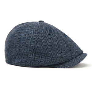 The Baker Boy Boston Scally Cap - Patriot Blue Herringbone - alternate image 8