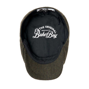The Baker Boy Boston Scally Cap - Dark Olive Herringbone - alternate image 3