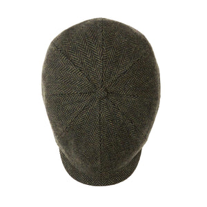 The Baker Boy Boston Scally Cap - Dark Olive Herringbone - alternate image 7