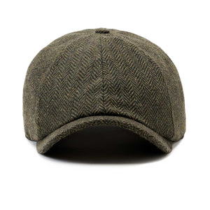 The Baker Boy Boston Scally Cap - Dark Olive Herringbone - alternate image 5