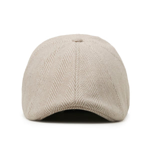 The 8 Panel Irish Boston Scally Cap - White Herringbone - alternate image 5
